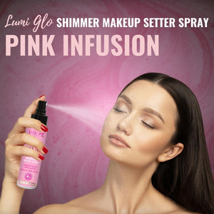 Jaquline USA Lumi Glo Shimmer Makeup Setter Spray Pink Infusion 100ml