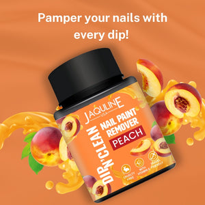 Jaquline USA Dip N' Clean NailPolish Remover 80ml- Peach