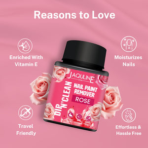 Jaquline USA Dip N' Clean Nail Polish Remover 80ml- Rose