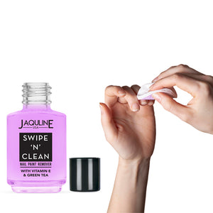 JAQULINE USA Nail Polish Remover 30 ml | With Vitamin E | Fast, Gentle & Nourishing Formula | Non-Drying | Suitable for Natural & Artificial Nails
