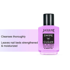 JAQULINE USA Nail Polish Remover 30 ml | With Vitamin E | Fast, Gentle & Nourishing Formula | Non-Drying | Suitable for Natural & Artificial Nails