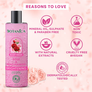 Botanica Rose Niacinamide Body Wash 250ml