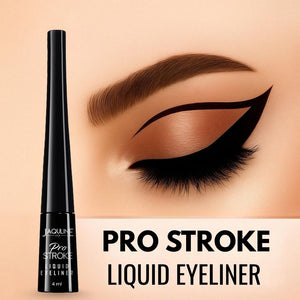 Jaquline USA Pro Stroke Liquid Eyeliner Matte Black 4ml | Enriched with Almond Extract | Long lasting | Smudge proof