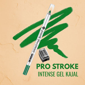 Jaquline USA Pro Stroke Intense Gel Kajal Jade Green 1.2 g |Smudge Proof |Long Lasting |Waterproof| Enriched with Vitamin E