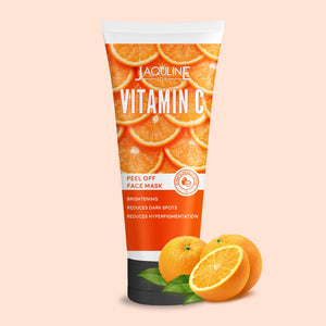 JAQULINE USA Vitamin-C Peel Off Face Mask| All Skin Types| Tan Removal| Brightens Skin- 100ml