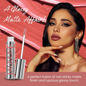 Jaquline USA RIZZ Vibe Rizz Liquid Lipstick Glossy Matte, Long Lasting Formula-3.5ml