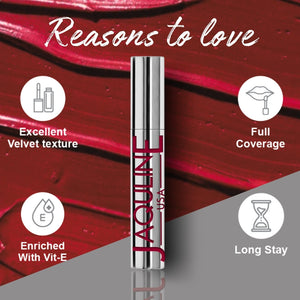 Jaquline USA RIZZ W Rizz Liquid Lipstick Glossy Matte, Long Lasting Formula-3.5ml