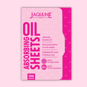 Jaquline USA Pink Oil Absorbing Sheets 100N - Instant Oil Control Blotting Paper for Face, Gentle on Skin, Travel Friendly, Portable and Convenient for Daily Use