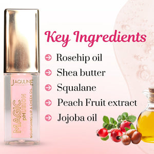 Jaquline USA Magic Phusion lip & Cheek oil, Long Lasting Nourishment Non-Sticky & glossy Heals & Moisturizes Lips Shining Starlight- 5ml