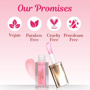 Jaquline USA Magic Phusion lip & Cheek oil, Long Lasting Nourishment Non-Sticky & glossy Heals & Moisturizes Lips Rose Razzle - 5ml