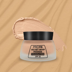 Jaquline USA PRO FIX Velvet Whip Mousse Foundation, Weightless Smooth Velvet touch, Flawless Matte Finish, Honeydew 03