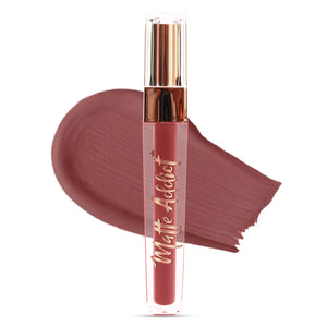 Jaquline USA Matte Addict + Liquid Lipstick, 8Hr stay, Lightweight & Transfer proof - Spring Petal 05, 3.5ml