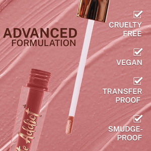 Jaquline USA Matte Addict + Liquid Lipstick, 8Hr stay, Lightweight & Transfer proof - Spring Petal 05, 3.5ml