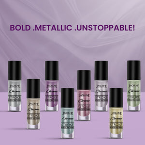 Jaquline USA Chrome Stroke Nail Polish| Intense Metallic Finish| Long Lasting| Intense Shine - Holo Lavender 08