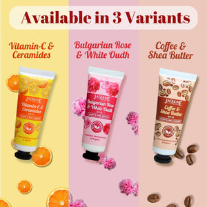 Jaquline USA Vit-C & Ceramides Hand cream- Nourishes hand, makes hand soft & supple, prevents dryness and hydrate skin-30g