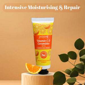 Jaquline USA Vit-C & Ceramides Hand cream- Nourishes hand, makes hand soft & supple, prevents dryness and hydrate skin-30g