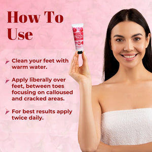 Jaquline USA Bulgarian Rose & White Oudh Foot cream- Provides Intensive Moisturization, heals cracked heels, makes feet soft & supple-30gm