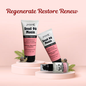 Jaquline USA Snail Mucin Face Cleanser 100ml, Non-Drying Formula, pH-Balanced, Long-Lasting Hydration, Deeply Cleanses Skin & Restores Skin Barrier for Glowing Skin
