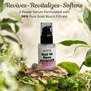 Jaquline USA Snail Mucin Power Serum 30ml, Hydrating Serum for Face with Niacinamide & Snail Secretion Filtrate for All Skin Types