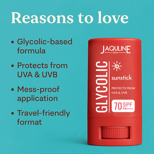 Jaquline USA GLYCOLIC & Sunstick  20G |SPF 50 & PA++++| with non-greasy