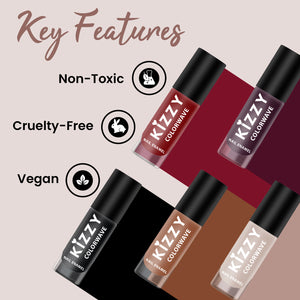 Jaquline USA Kizzy Color wave |Rich Pigmentation |Long-Lasting Wear| Smooth & glossy finish| Rosy Nude 03