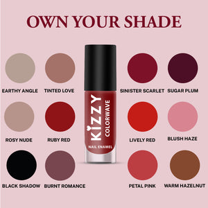 Jaquline USA Kizzy Color wave |Rich Pigmentation |Long-Lasting Wear| Smooth & glossy finish| Sinister Scarlet 07