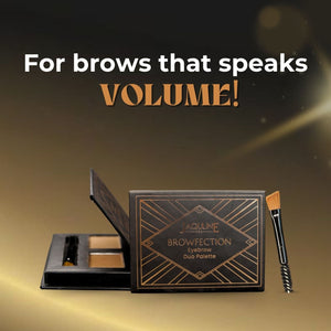 Jaquline USA Browfection Eyebrow Duo Palette- Long Lasting, Has Natural Finish, Buildable Pigment, Easy Blending -4g