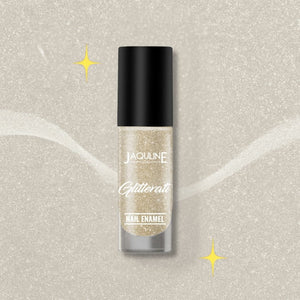 Jaquline USA Glitterati Nail Enamel| High- Impact glitter| Shimmery effect| multi-dimensional shine| Milky Way 01