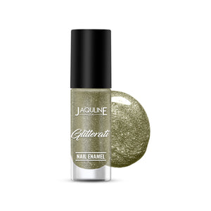 Jaquline USA Glitterati Nail Enamel| High- Impact glitter| Shimmery effect| multi-dimensional shine| Golden Dust 08