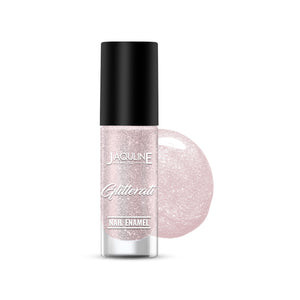 Jaquline USA Glitterati Nail Enamel| High- Impact glitter| Shimmery effect| multi-dimensional shine| Blush Star 02