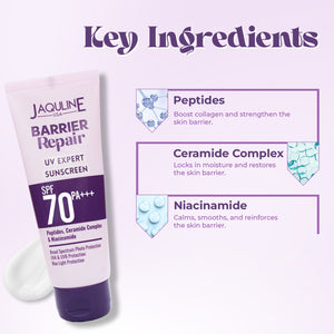 Jaquline USA Barrier Repair Sunscreen SPF 70 (50 g)