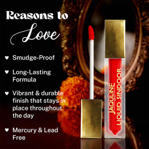 Jaquline USA Liquid Sindoor – Red, Smudge-Proof & Long-Lasting (5.5 ml)