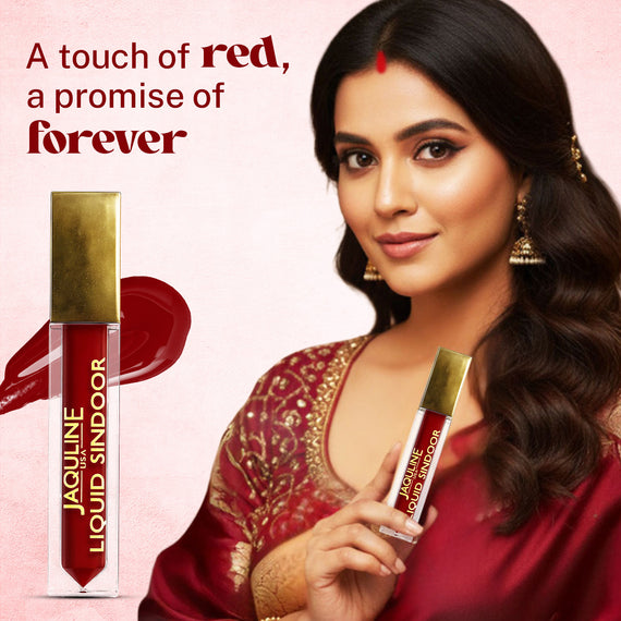Jaquline USA Liquid Sindoor – Maroon, Smudge-Proof & Long-Lasting (5.5 ml)