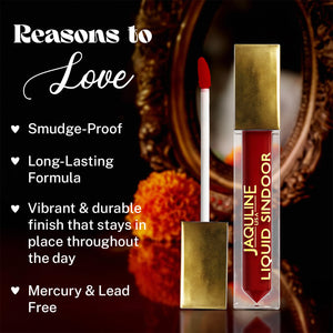 Jaquline USA Liquid Sindoor – Maroon, Smudge-Proof & Long-Lasting (5.5 ml)