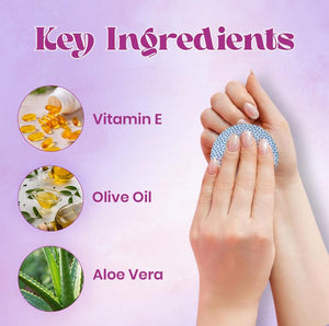 JAQULINE USA Lavender Nail Polish Remover Pads | Acetone-Free Nail Paint Remover Wipes | With Vitamin E, Aloe Vera & Olive Oil | Travel Friendly | 30 Pads