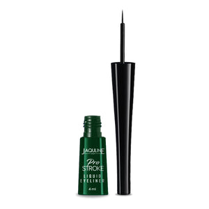 Jaquline USA Pro Stroke Liquid Eyeliner Jade Green 4ml | Enriched with Almond Extract | Long lasting | Smudge proof