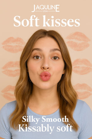 Jaquline USA Soft Kisses Liquid Lipstick long lasting, Matte Finish & Silky-Smooth Texture, Enriched with Hyaluronic Acid & Vitamin E, Blush Buzz 4.2 ml