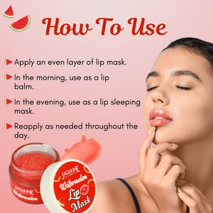 Jaquline USA Watermelon Lip Mask |Provides Intense Hydration |Softens & Smoothens Lips |Locks Moisture|15g