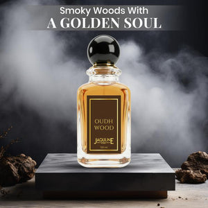 Jaquline USA Oudh Wood Eau De Parfum with Amber & Vanilla, 100 ml