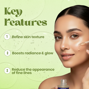 JAQULINE USA Retin glo Vitamin C Face Serum Brightening Hydrating Glow Reduces Pores (30 ml)