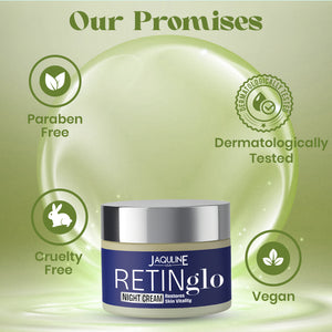 Jaquline USA Retin glo Night Cream with Niacinamide & Vitamin E Hydrating (50 g)