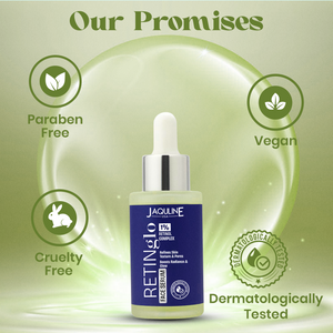 JAQULINE USA Retin glo Vitamin C Face Serum Brightening Hydrating Glow Reduces Pores (30 ml)