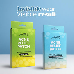 JAQULINE USA Acne Relief Patches with Hyaluronic Acid | Hydrocolloid Pimple Patches | Soothing Spot Treatment | Absorbs Acne Secretion | For All Skin Types | 36 Patches
