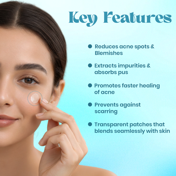 JAQULINE USA Acne Relief Patches with Hyaluronic Acid | Hydrocolloid Pimple Patches | Soothing Spot Treatment | Absorbs Acne Secretion | For All Skin Types | 36 Patches