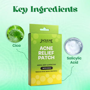 JAQULINE USA Acne Relief Patches with Cica | Hydrocolloid Pimple Patches | Soothing Spot Treatment | Absorbs Acne Secretion | For All Skin Types | 36 Patches