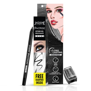 Jaquline USA Pro Stroke Intense Gel Kajal with Sharpener (1.2gm)- Black