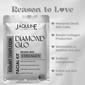 Jaquline USA Diamond GLO Facial Kit – Radiance, Hydration & Youthful Glow (42 g)