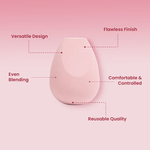JAQULINE USA Makeup Blender Sponge Dual Cut Shape for Foundation Contour Concealer Precision Blending Soft Latex Free Flawless Finish Reusable Wet Dry Beauty Sponge Pack of 2