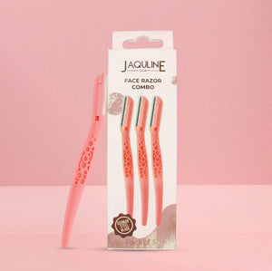 JAQULINE USA Eyebrow Razor for Women, Facial Hair & Peach Fuzz Remover, Pack of 3