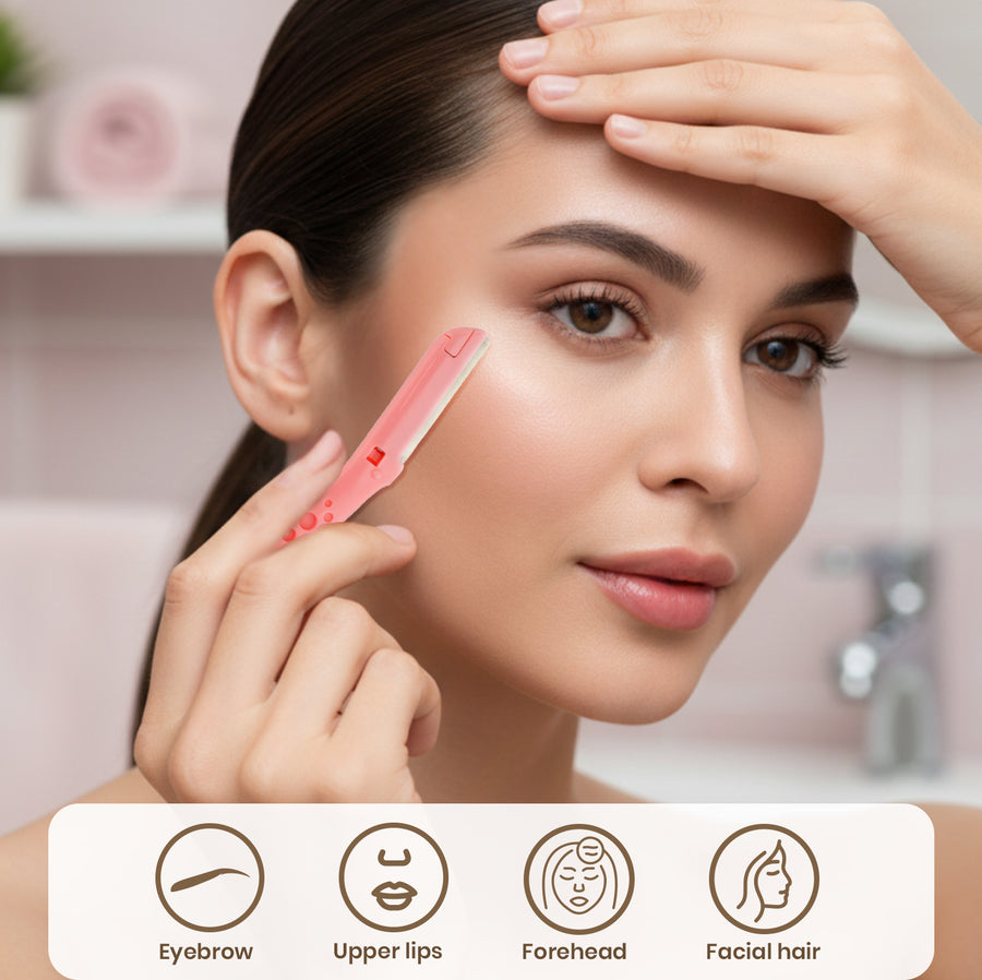 JAQULINE USA Face Razor for Women Facial Hair Removal Dermaplaning Tool ...